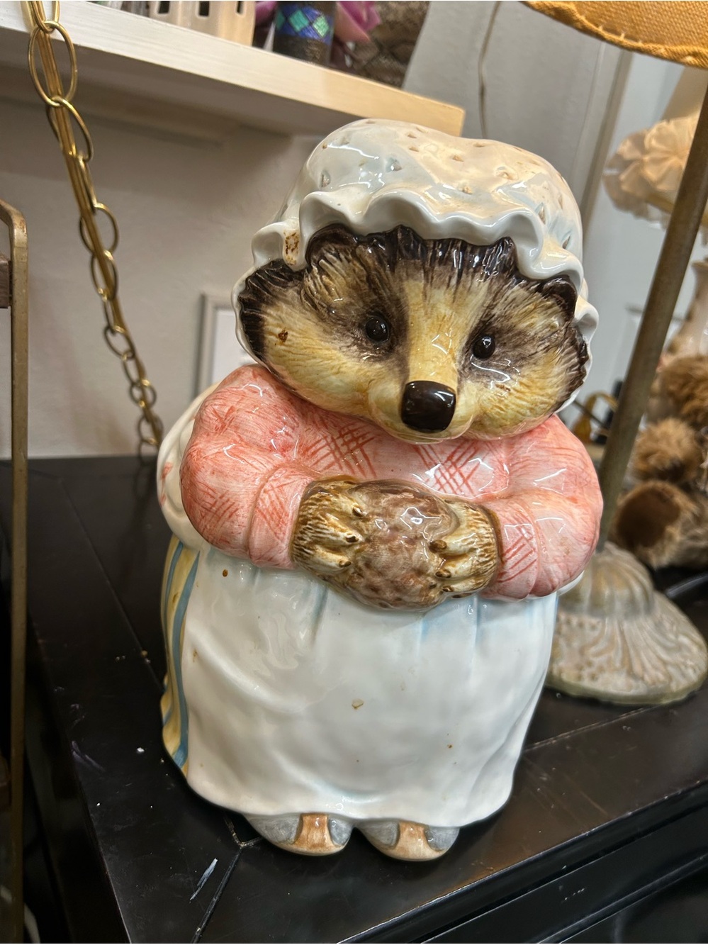 Beatrix Potter Mrs. Tiggy-Winkle Hedgehog Cookie Jar Biscuit Barrel